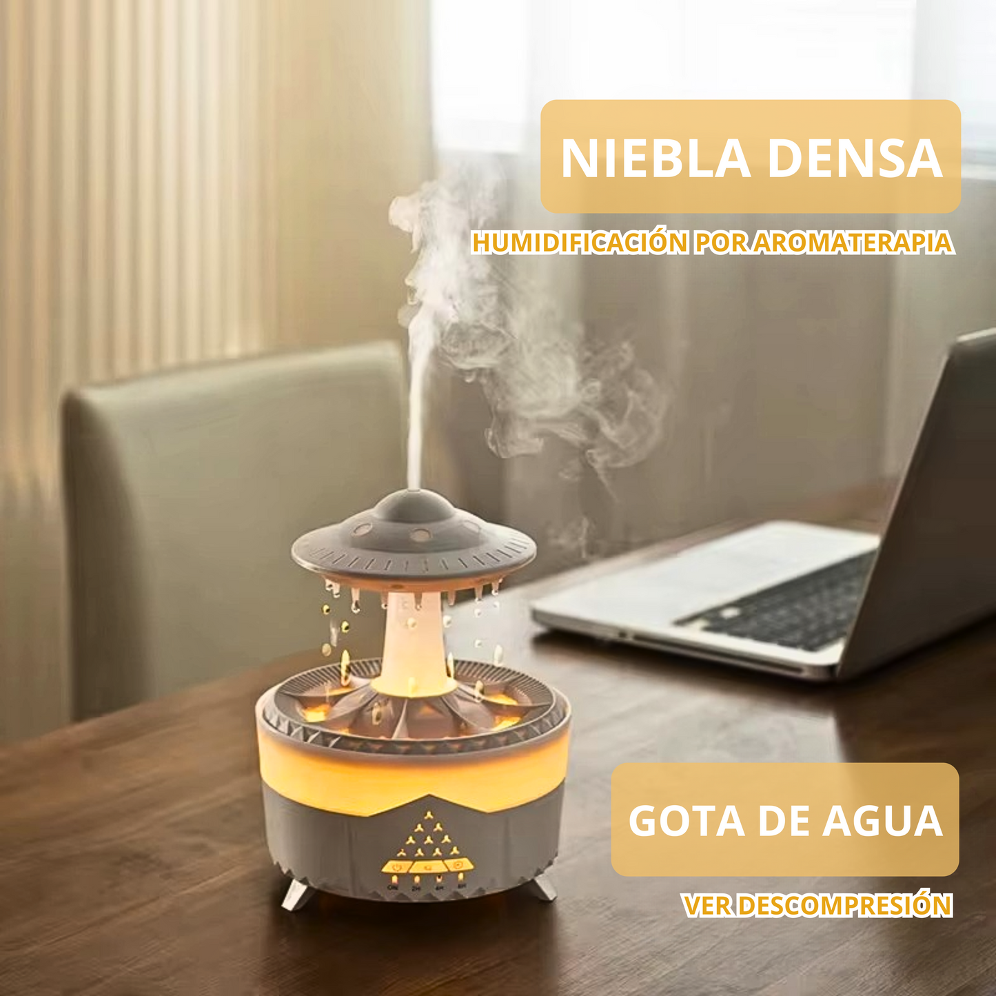 RainAura™ - Humidificador Aromaterapia Lluvia