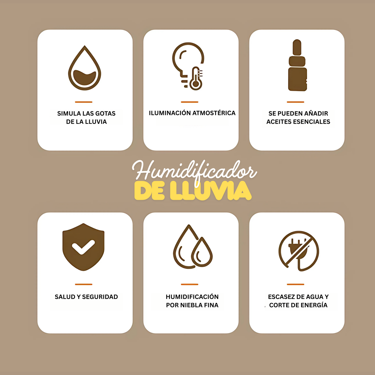 RainAura™ - Humidificador Aromaterapia Lluvia